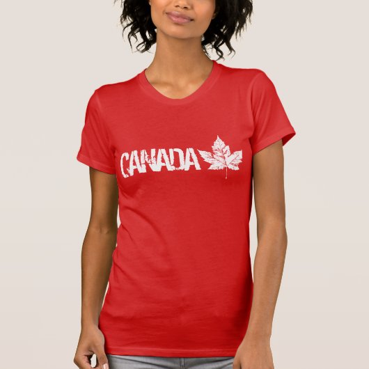 Chemise cool Canada Tshirt Rétro Maple Leaf Souven (Devant)