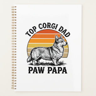 Chemise Corgi Papa Vintage Coucher de soleil Chien