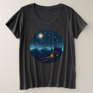 Chemise Cozy Night Cabin Under Starry Sky