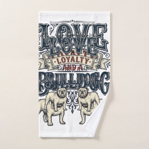 Chemise d'amour Bulldog Gravure vintage Citation d