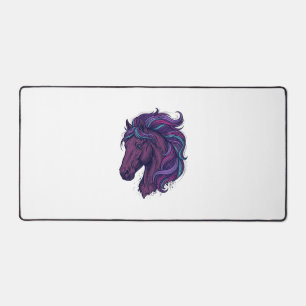 Chemise d'art de tête de cheval colorée gravée vin