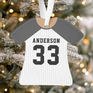 Chemise de baseball grise personnalisée pour Noël
