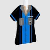Chemise de Bowling Bleu et Noir (devant)