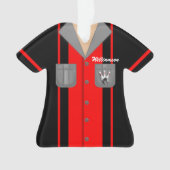 Chemise de bowling rouge et noir mignonne (devant)
