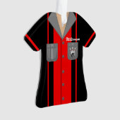 Chemise de bowling rouge et noir mignonne (devant)