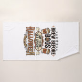 Chemise de café Halloween Brasser avant les fantôm (Serviette de bain)