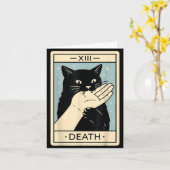Chemise de carte de tarot de chat noir Funny Witch (Fleur jaune)