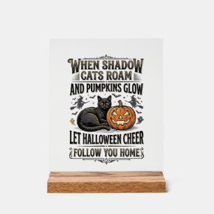 Chemise de chat noir Halloween Gravure de citrouil