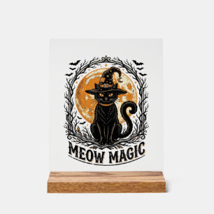 Chemise de chat sorcière Design de lune Halloween