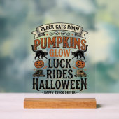 Chemise de chauffeur de camion Halloween avec chat (Neutre)