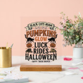 Chemise de chauffeur de camion Halloween avec chat (Mariage)