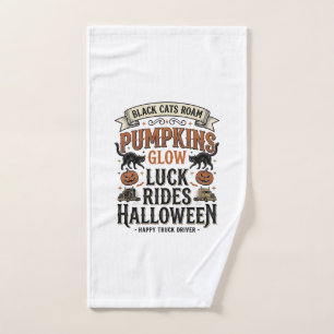 Chemise de chauffeur de camion Halloween avec chat