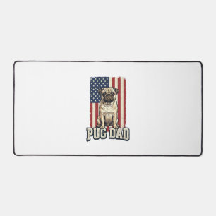 Chemise de chien à gravure vintage patriotique Pug