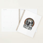 Chemise de chien de café rétro Chill Pug Graphique (Devant avec enveloppe)