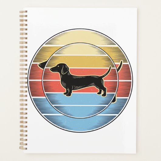 Chemise de chien de coucher de soleil rétro de tec (Devant)