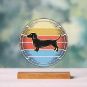 Chemise de chien de coucher de soleil rétro teckel (Neutre)