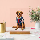 Chemise de chien de service patriotique Golden Ret (Mariage)