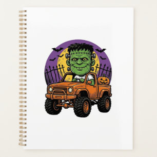 Chemise de citrouille de camion monstre Halloween 