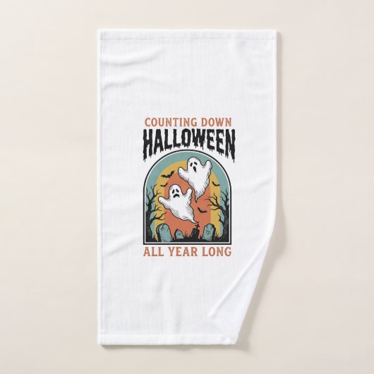Chemise de compte à rebours d'Halloween Graphique (Serviette à main)