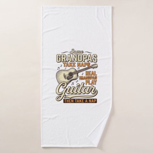 Chemise de conception de gravure vintage de guitar (Serviette de bain)