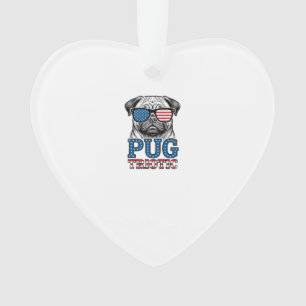 Chemise de design de gravure vintage pug patriotiq