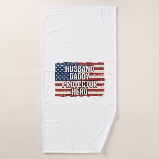 Chemise de drapeau de héros protecteur de mari pat (Serviette de bain)