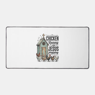 Chemise de ferme vintage louant Jésus et les poule