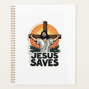 Chemise de foi avec gravure vintage Jésus Sauve (1