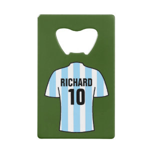 Chemise de football dans le ciel bleu clair rayure