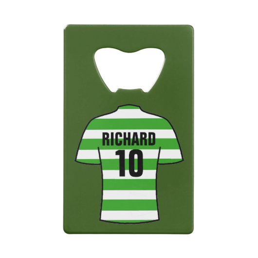 Chemise de football en cerceaux verts et blancs (Devant)