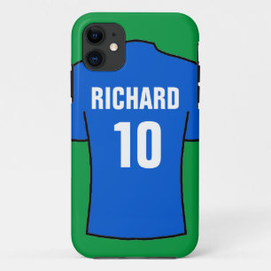 Chemise de football en Coque bleu-coque iphone Mat