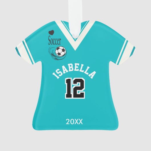 Chemise de football turquoise (dos)