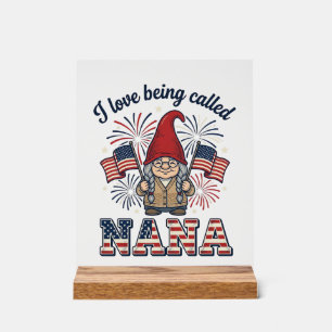 Chemise de grand-mère vintage Gnome Nana patriotiq
