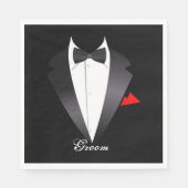 Chemise De Groom Tuxedo - serviettes en papier (Devant)