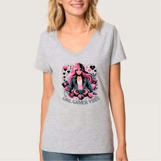 Chemise de joueuse élégante T-shirt de mode de jeu