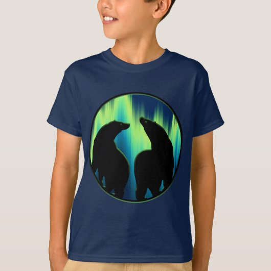 Chemise de l'ours Northern Lights T-shirt bio pour (Devant)