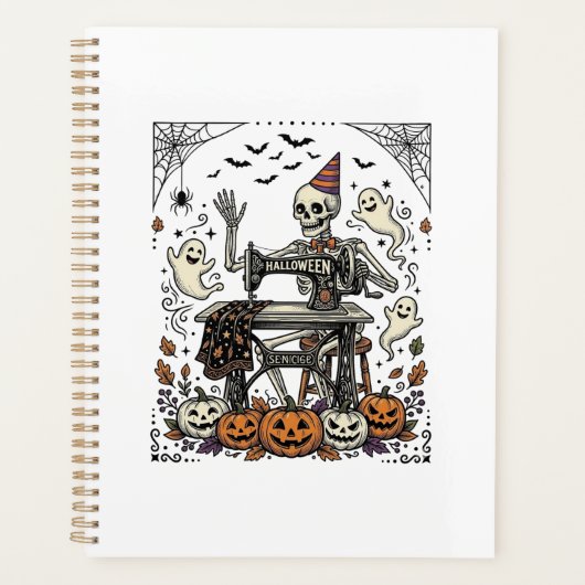 Chemise de machine à coudre squelette Halloween Vi (Devant)