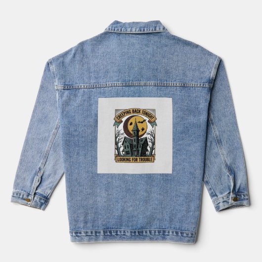 Chemise de maison hantée avec manoir effrayant gra (Verso)