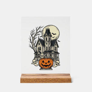 Chemise de Maison Hantée Gravure Vintage Halloween