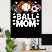 Chemise de maman de balle à impression de léopard (Bureau à domicile)