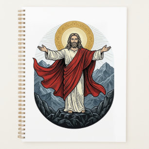 Chemise de montagne Jésus gravure vintage