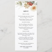 Chemise de Noël Floral Winter Wedding Menu (Devant)