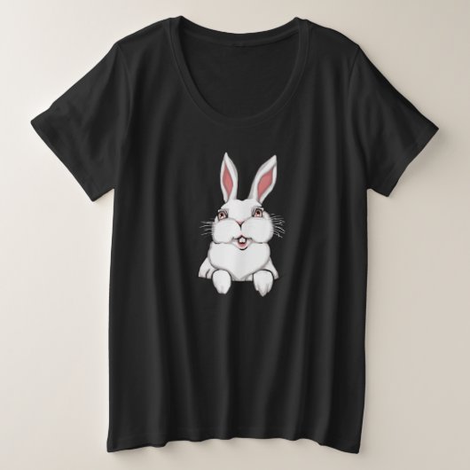 Chemise de Pâques pour femmes Bunny de poche plus  (Design devant)