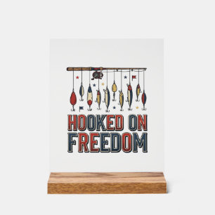 Chemise de pêche patriotique Hooked On Freedom Des