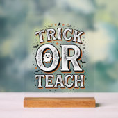 Chemise de professeur Halloween Trick Or Teach vin (Neutre)