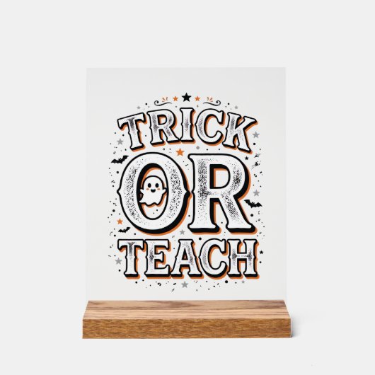 Chemise de professeur Halloween Trick Or Teach vin (Recto)