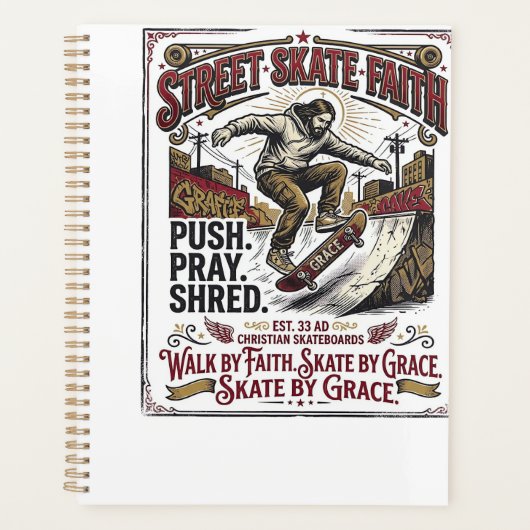 Chemise de skate longboard Jésus chrétien (Devant)