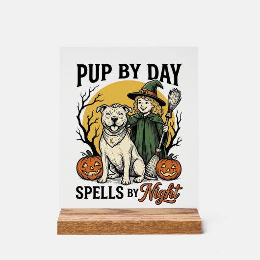 Chemise de sorcière de chien d'Halloween Gravure v (Recto)