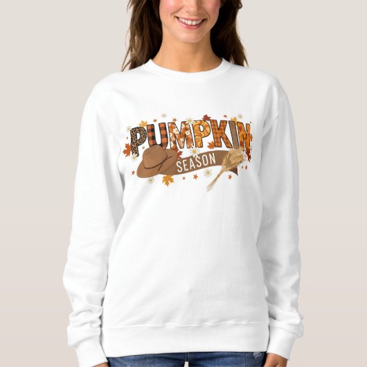 Chemise de sweat d'automne Saison Citrouille (Devant)