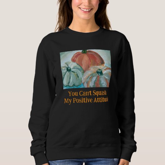 Chemise de sweat Halloween Citrouille Positivité (Devant)